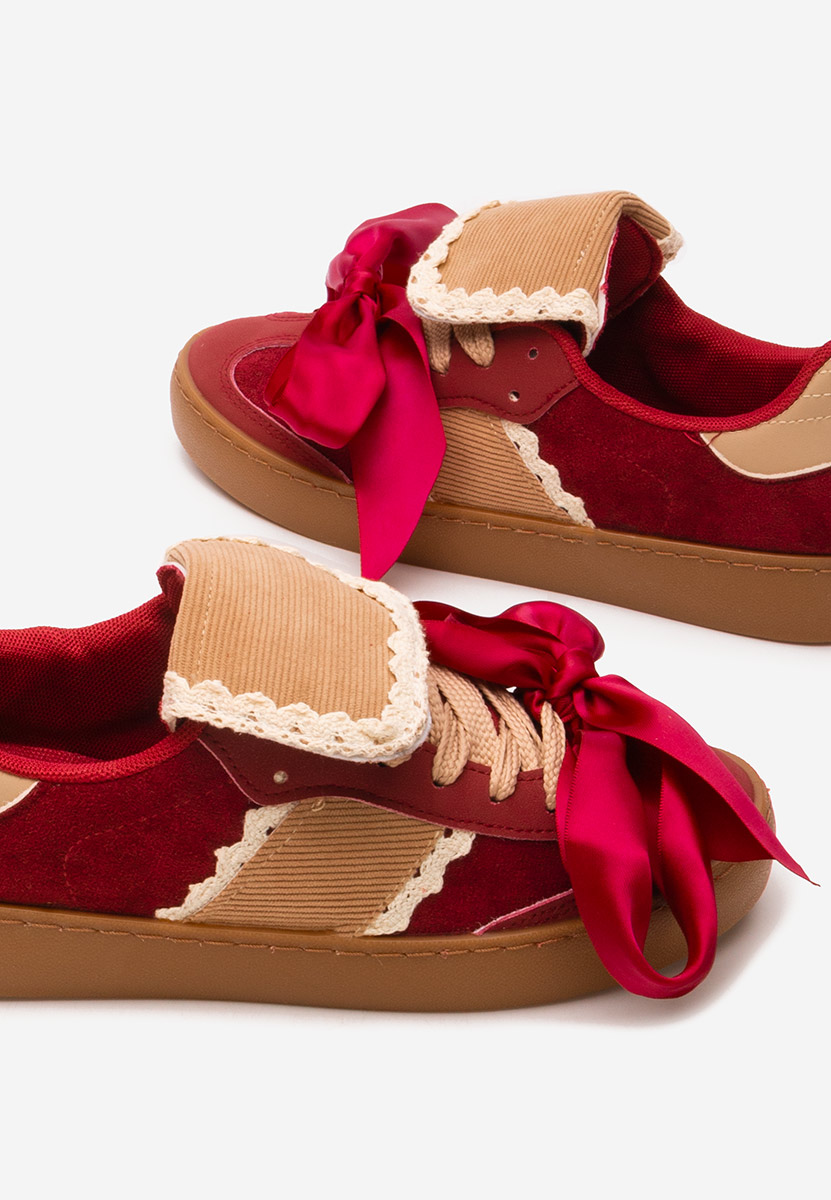 Bordowe sneakersy damskie Maxima