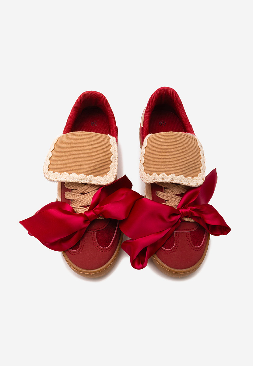 Bordowe sneakersy damskie Maxima