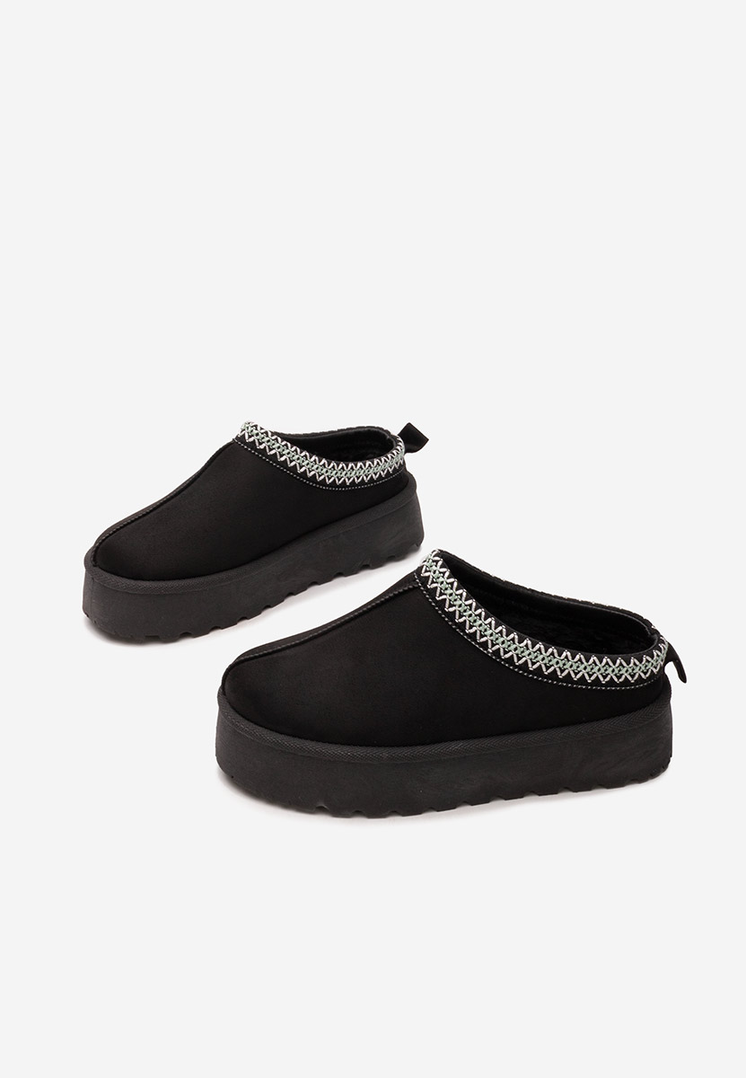 Czarne klapki na platformie Esmie V5