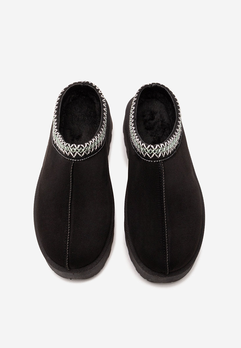 Czarne klapki na platformie Esmie V5