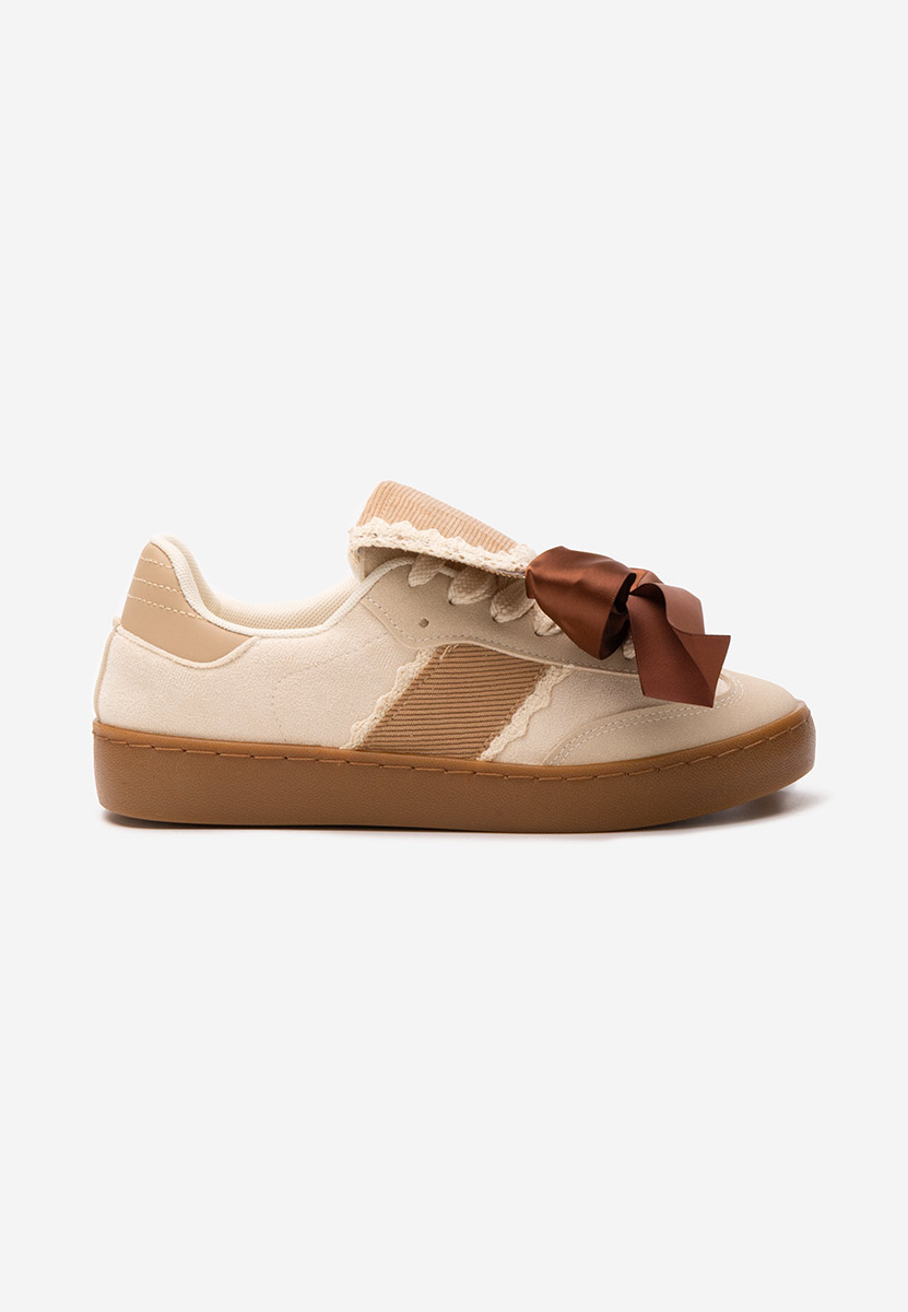 Beżowe sneakersy damskie Maxima