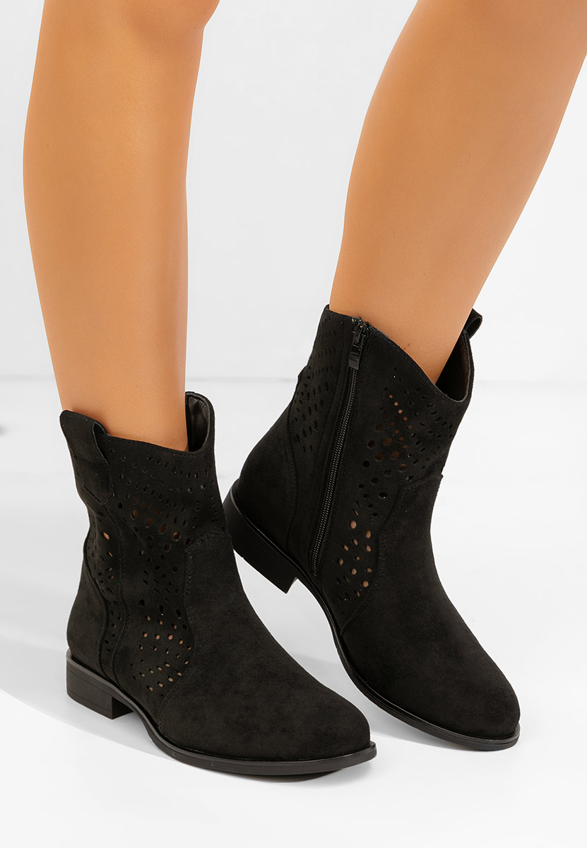 Czarne buty jesienne damskie Mariva
