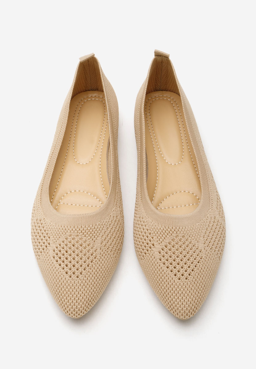 Khaki baleriny damskie Letysia