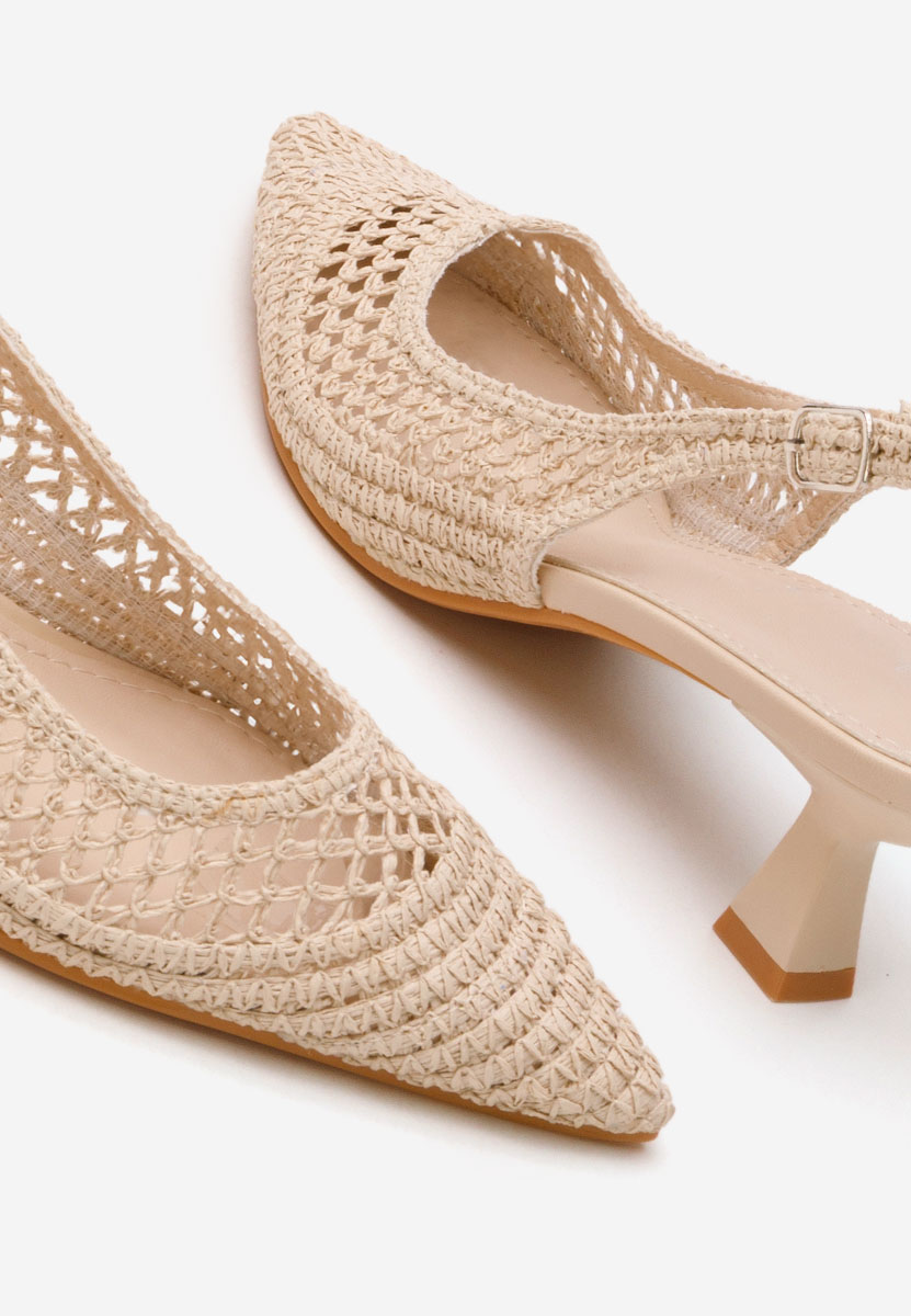 Beżowe czółenka na szpilce Deloise