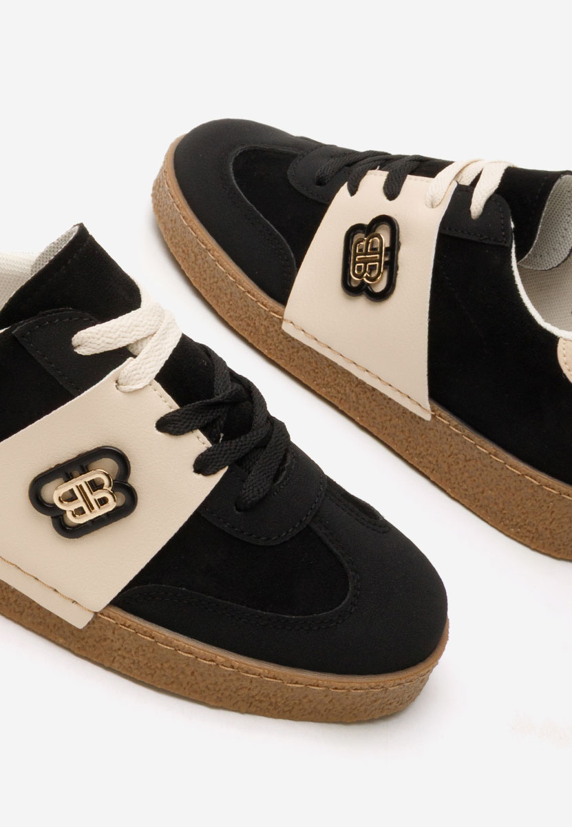 Czarne sneakersy damskie Kathea