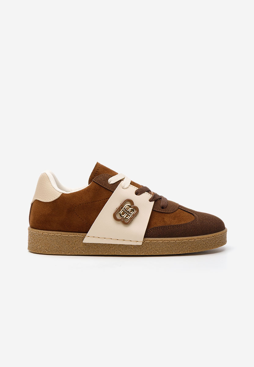Brązowe sneakersy damskie Kathea
