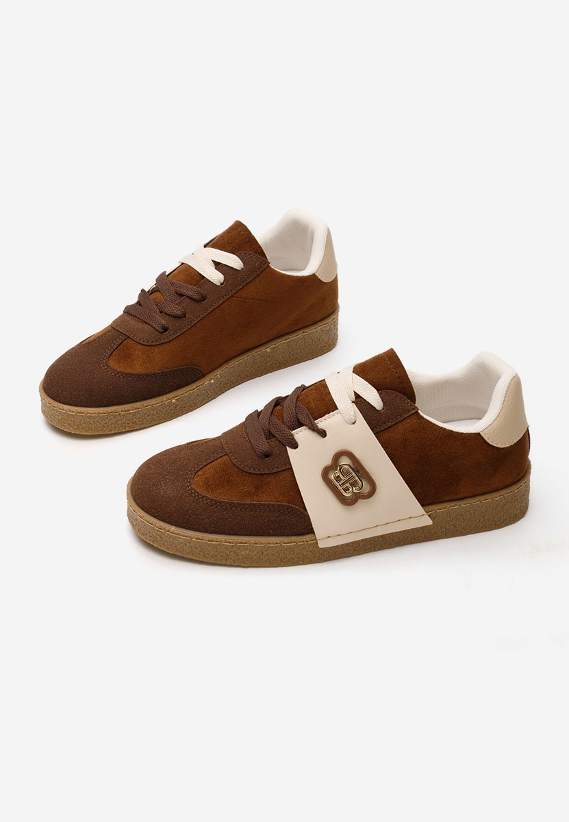 Brązowe sneakersy damskie Kathea