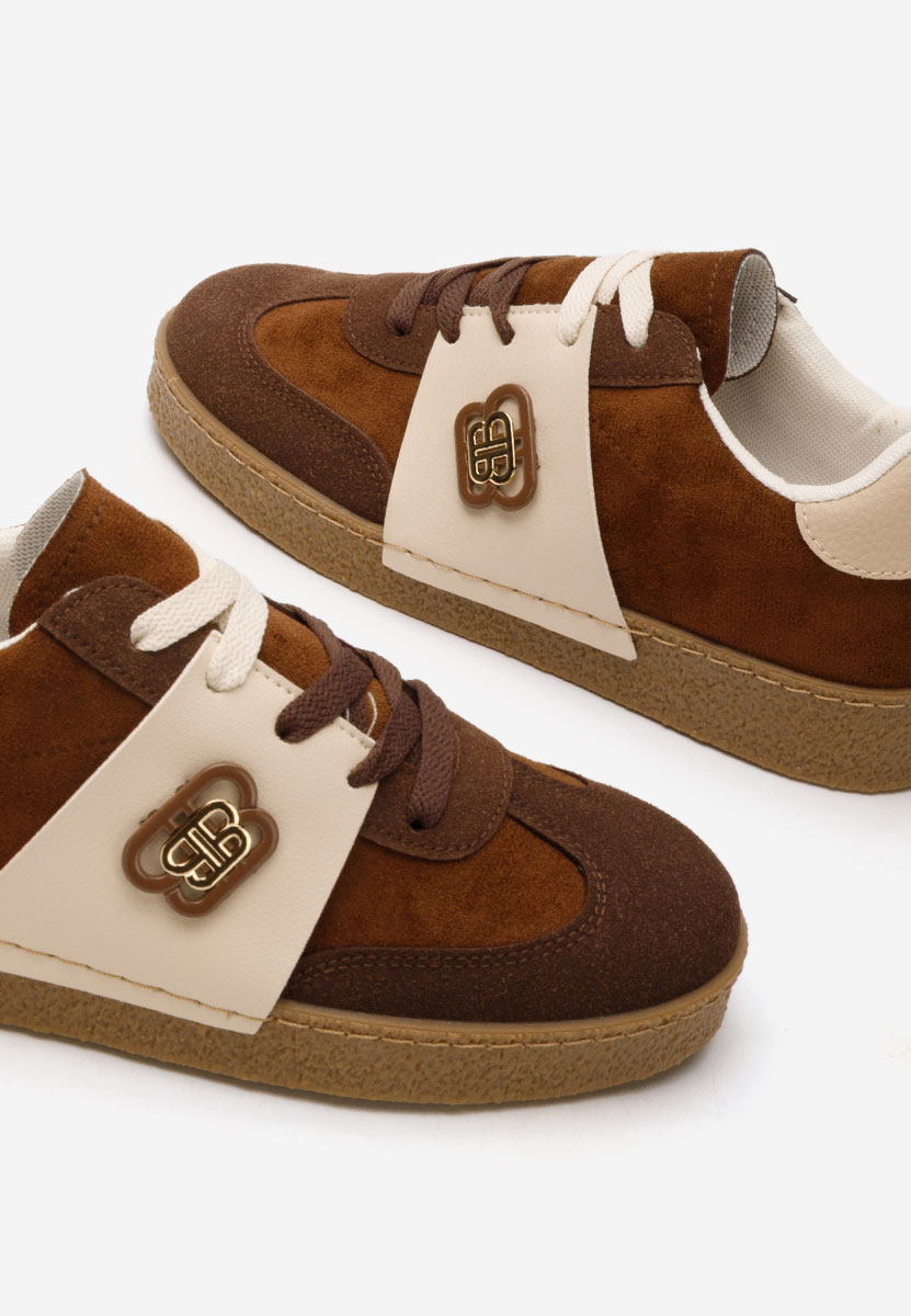 Brązowe sneakersy damskie Kathea