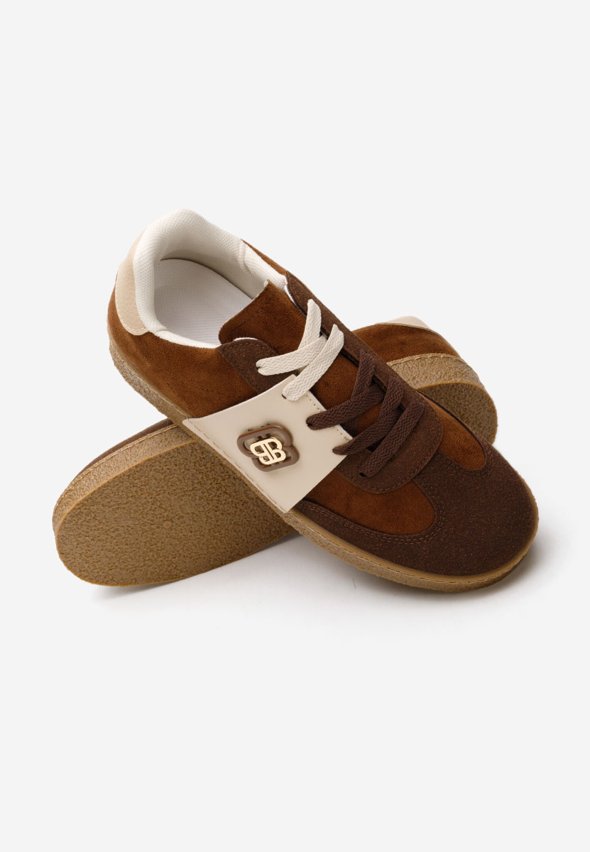 Brązowe sneakersy damskie Kathea
