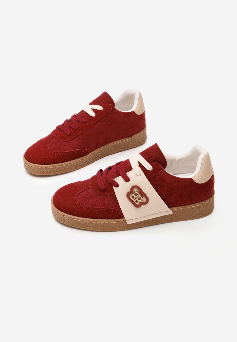 Czerwone sneakersy damskie Kathea