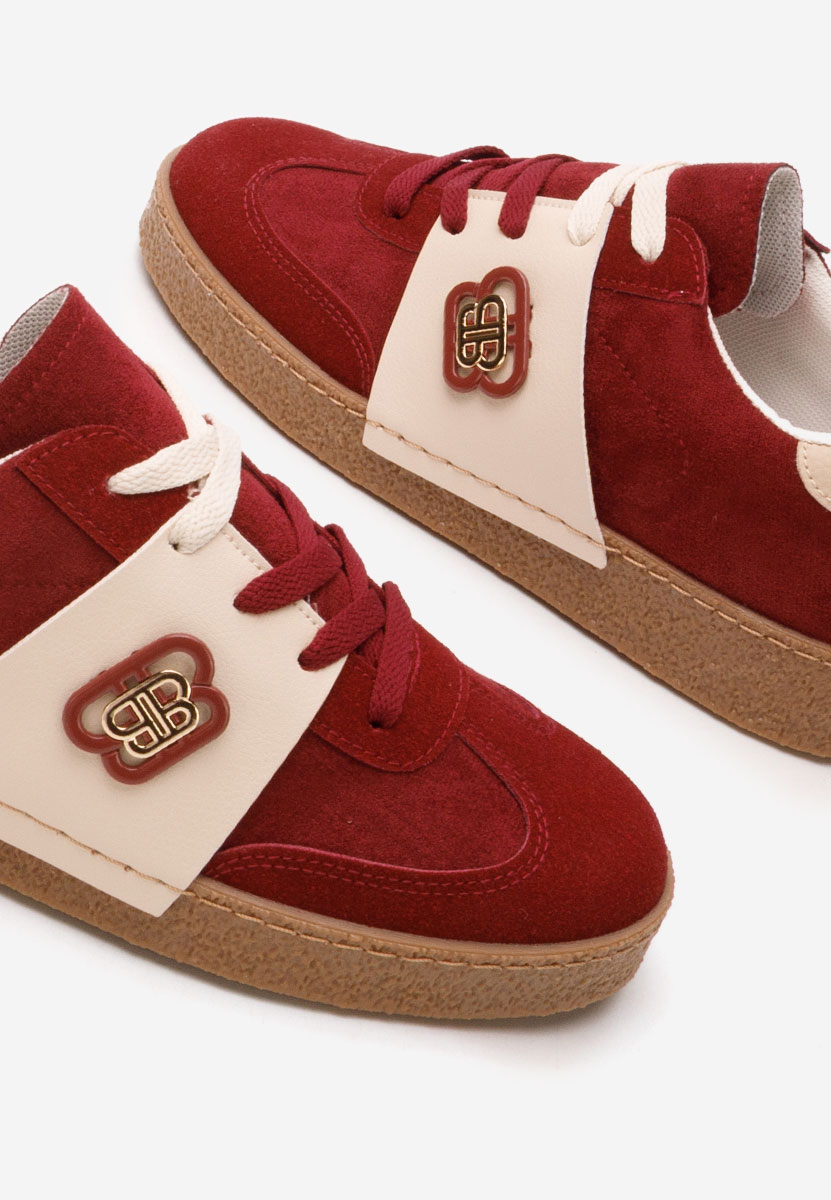 Czerwone sneakersy damskie Kathea
