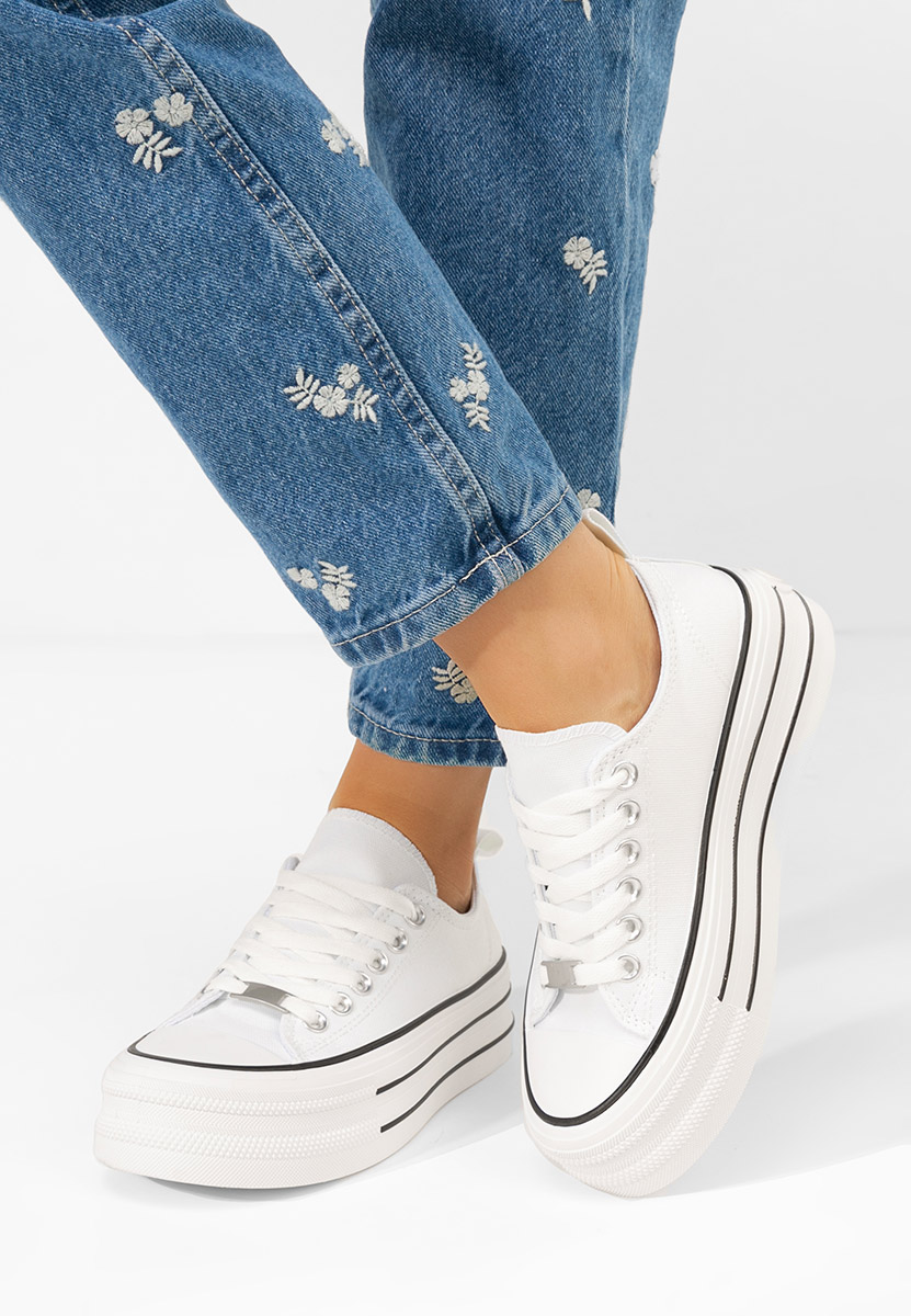 Białe trampki na platformie Kimala