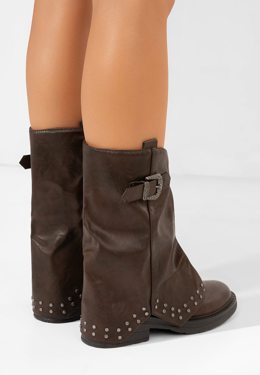 Brązowe kozaki damskie Arvion