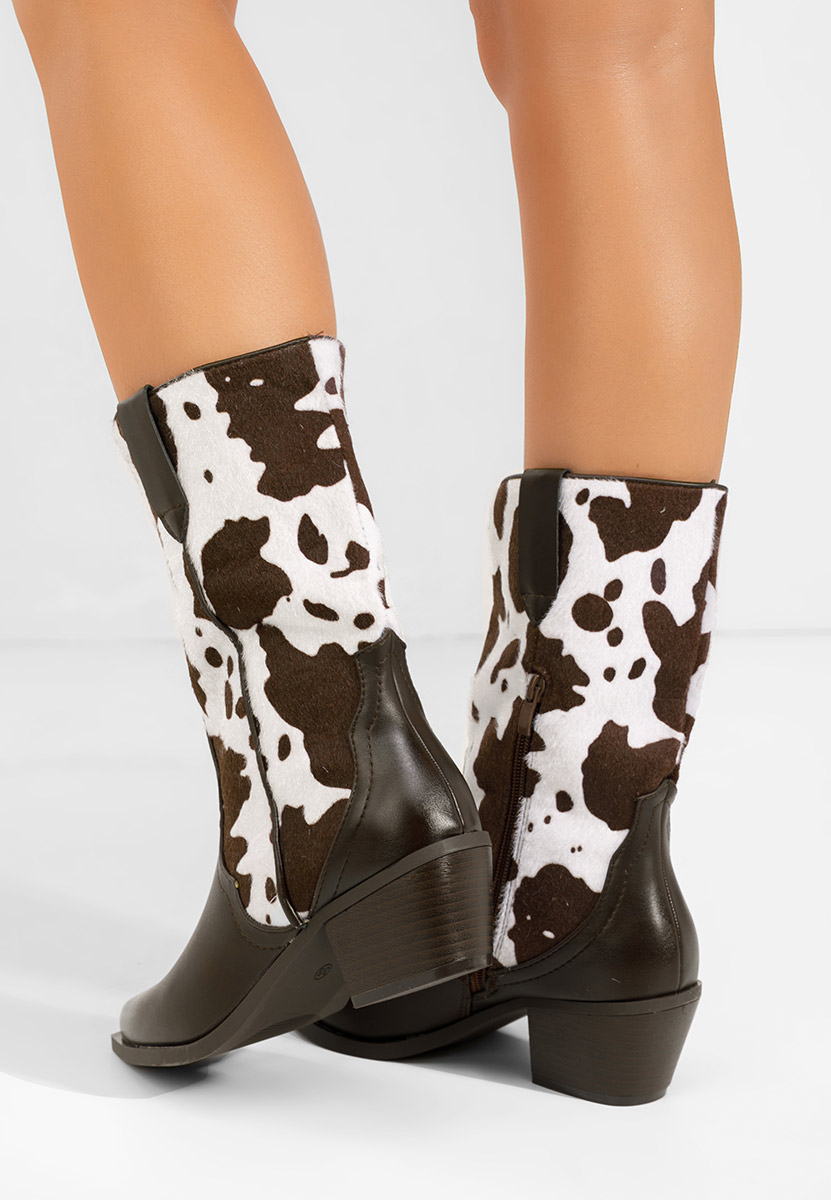 Brązowe kowbojki damskie Nedira