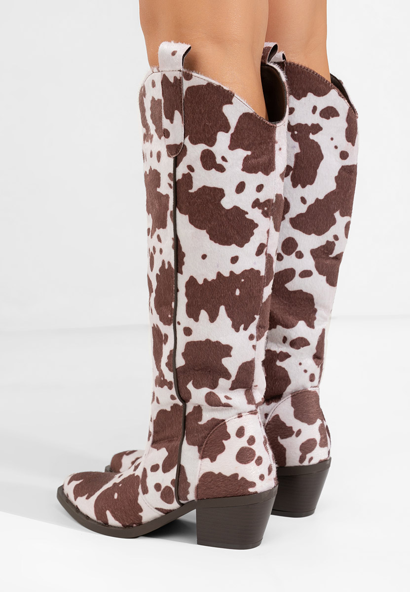 Brązowe kozaki na słupku Ariah Brązowe kozaki na słupku Ariah