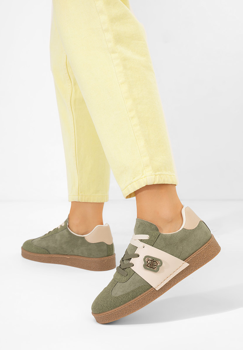 Zielone sneakersy damskie Kathea