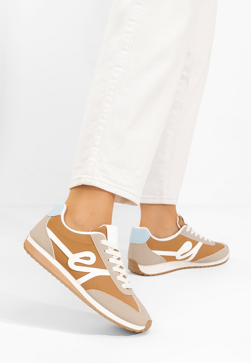 Brązowe sneakersy damskie Trinidad