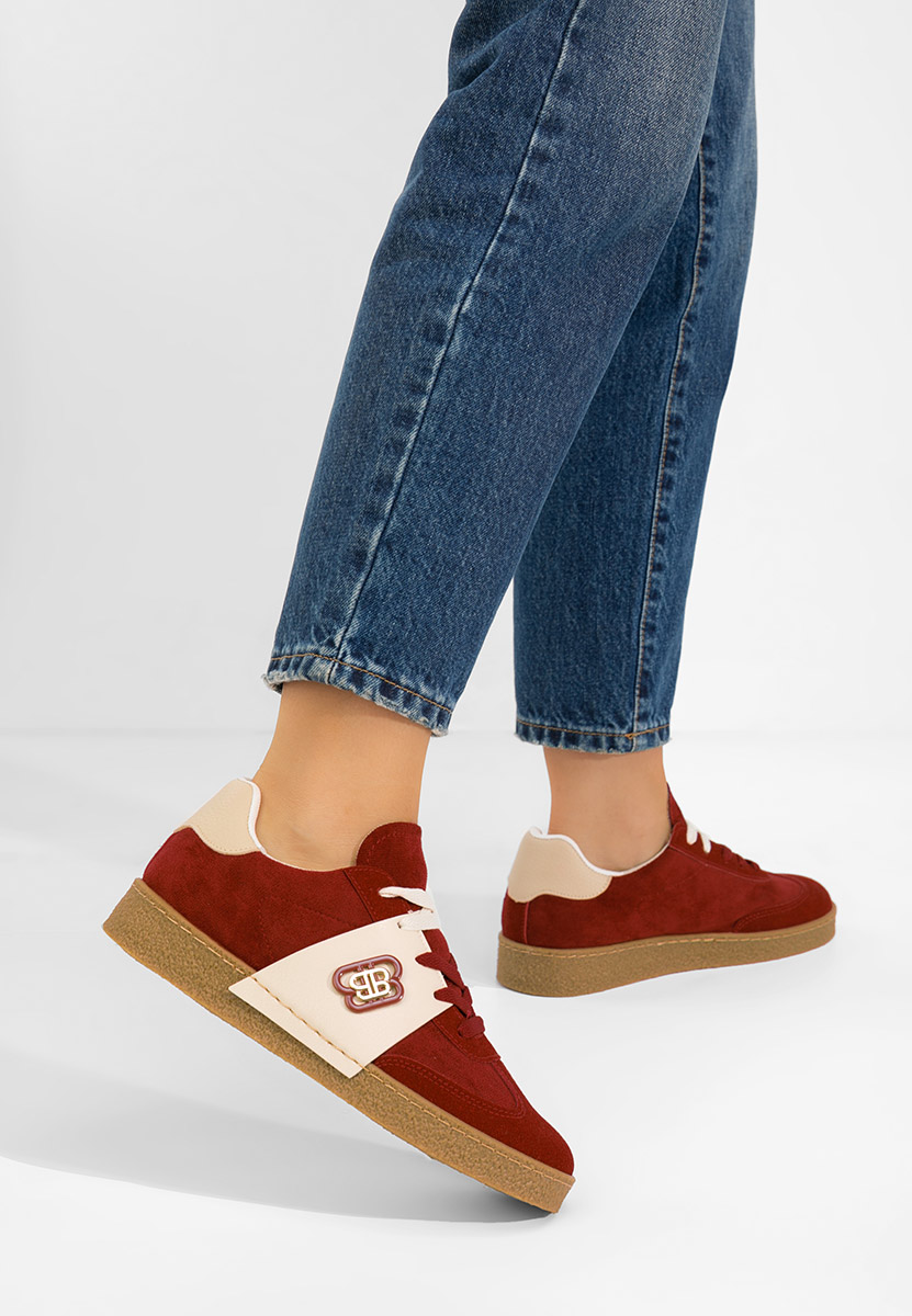Czerwone sneakersy damskie Kathea
