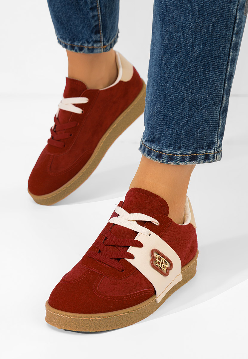 Czerwone sneakersy damskie Kathea