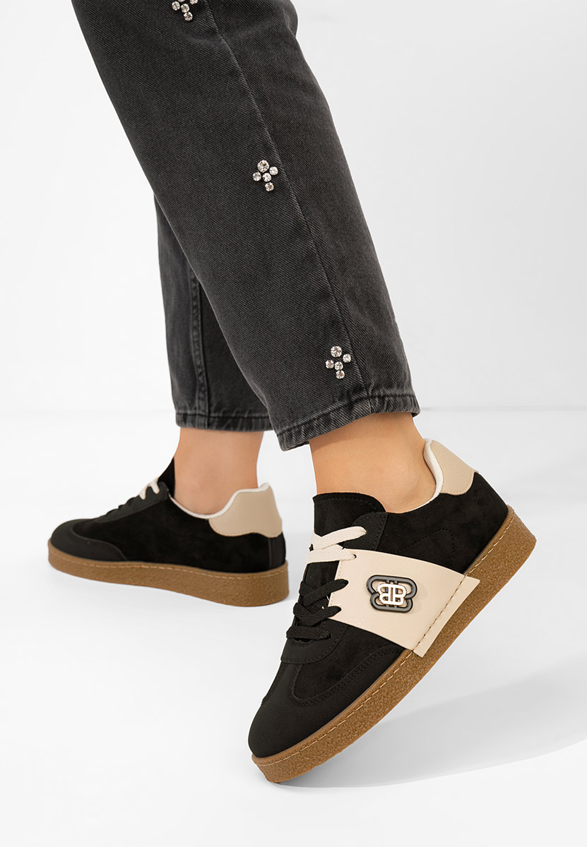 Czarne sneakersy damskie Kathea
