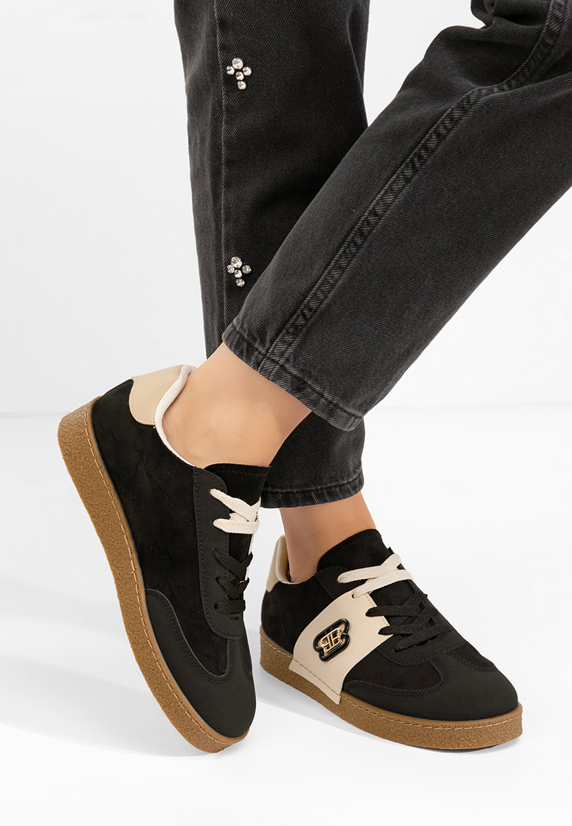 Czarne sneakersy damskie Kathea