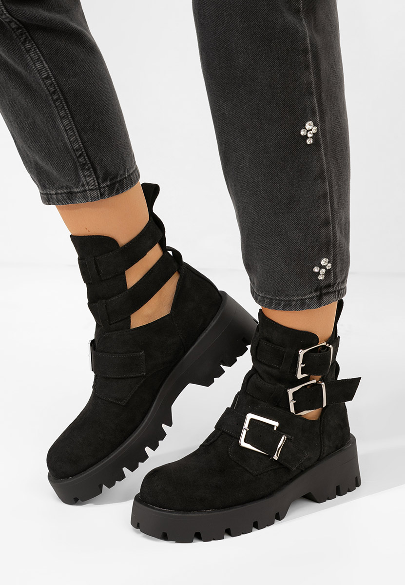 Czarne buty jesienne damskie Audrie