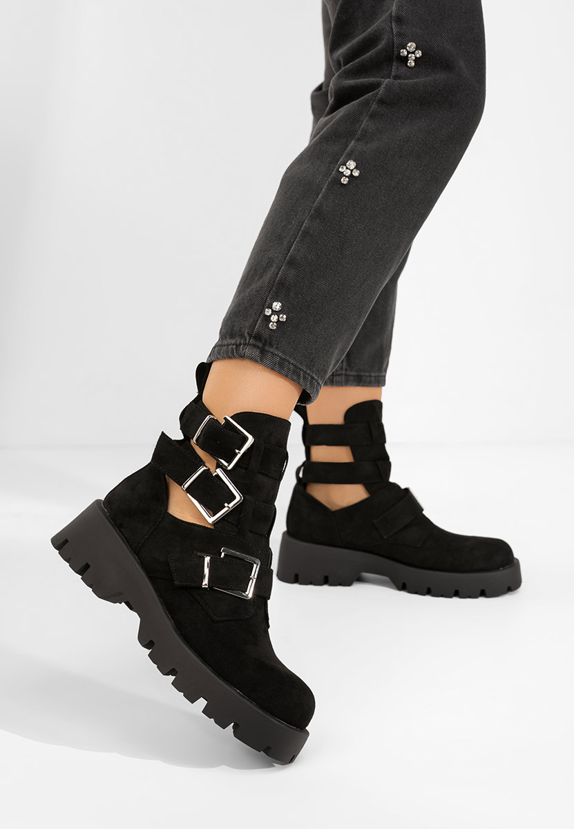 Czarne buty jesienne damskie Audrie