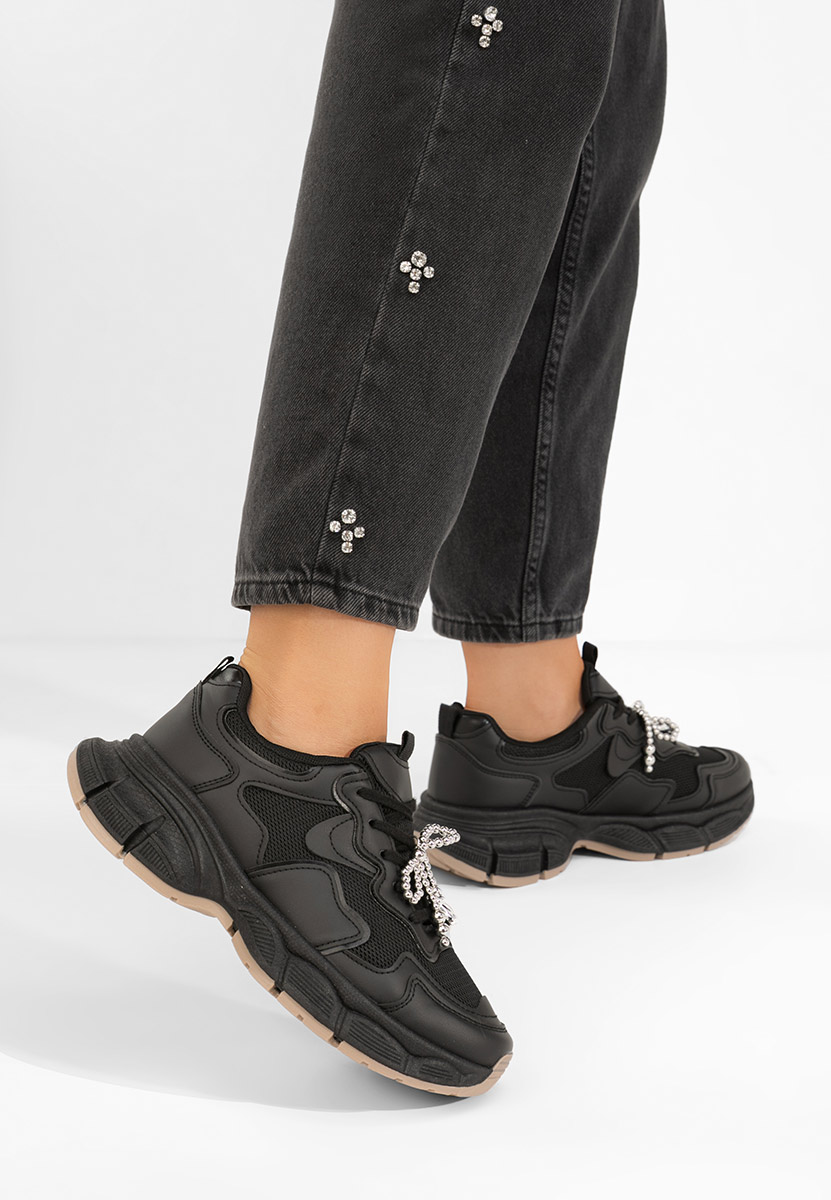 Czarne sneakersy damskie Jasmyne