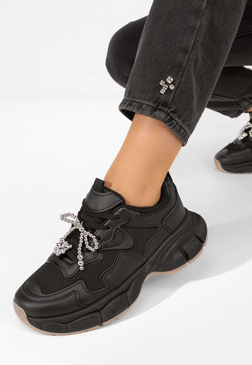 Czarne sneakersy damskie Jasmyne