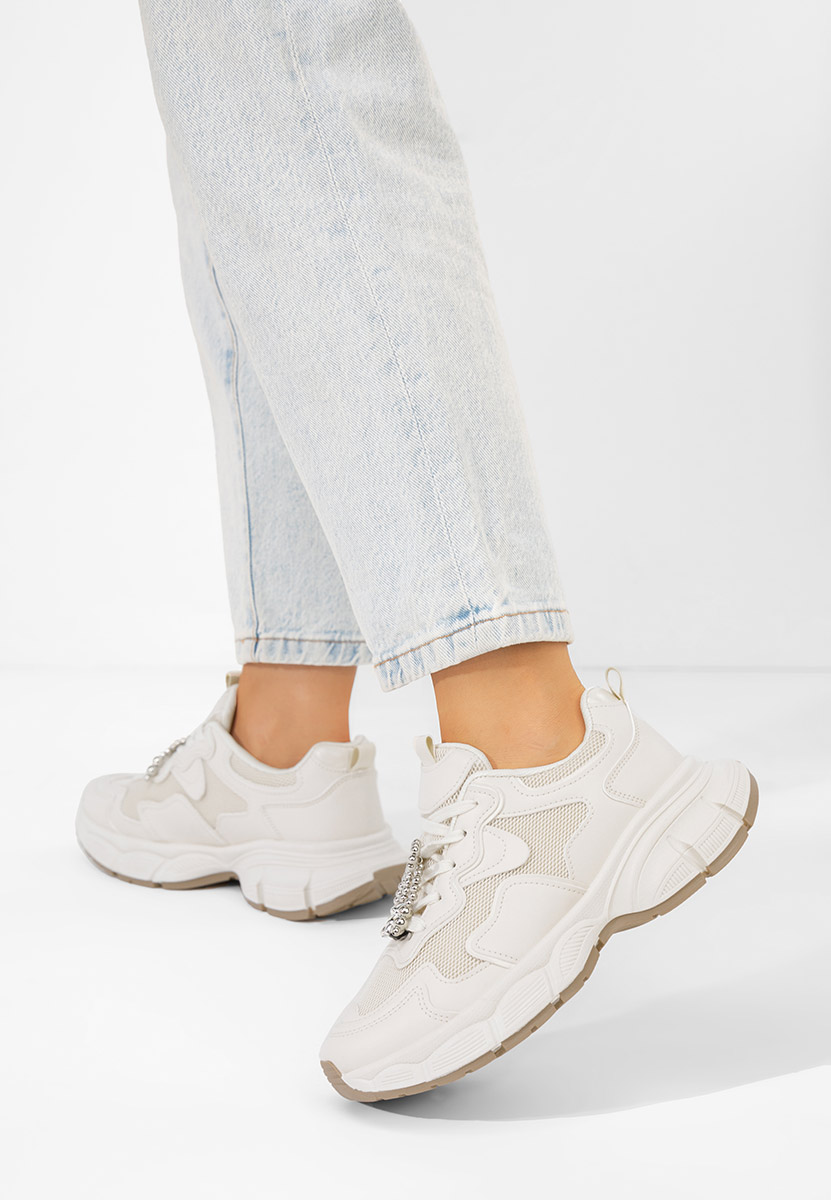 Beżowe sneakersy damskie Jasmyne