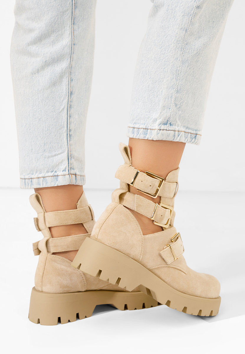 Beżowe buty jesienne damskie Audrie