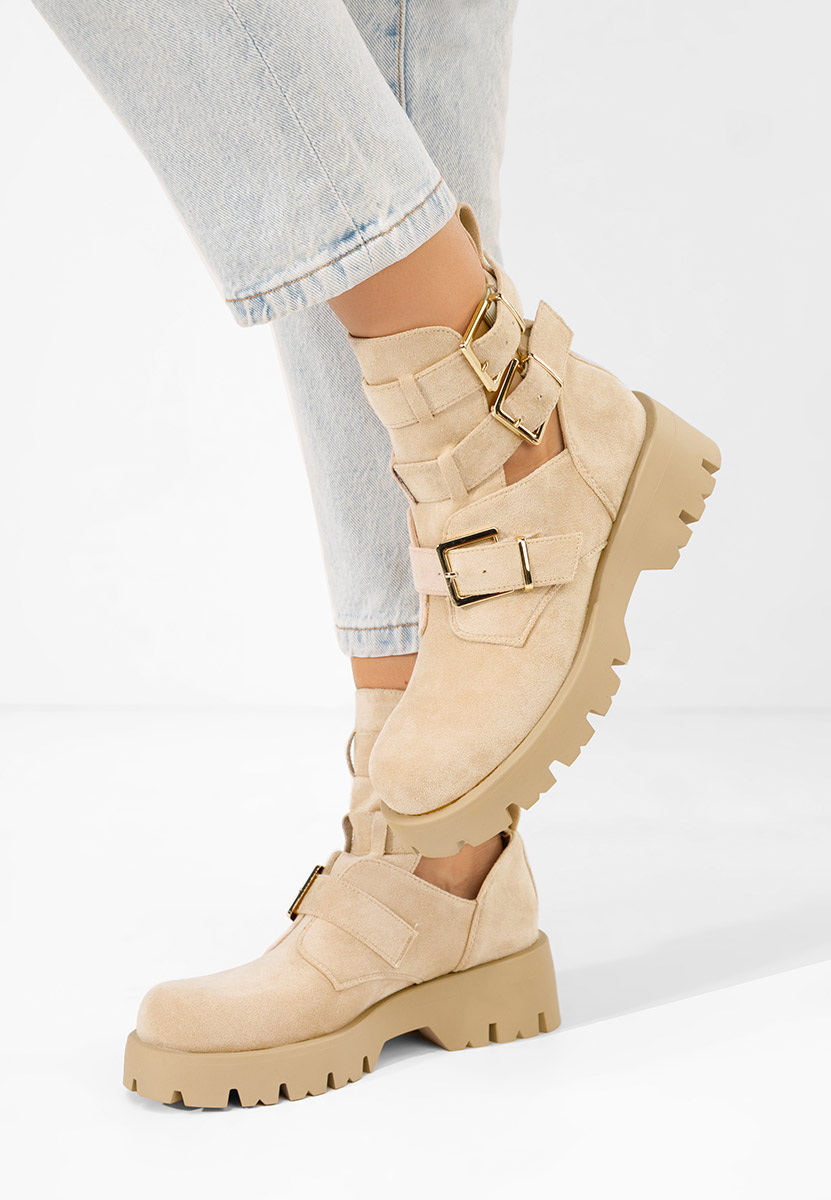 Beżowe buty jesienne damskie Audrie