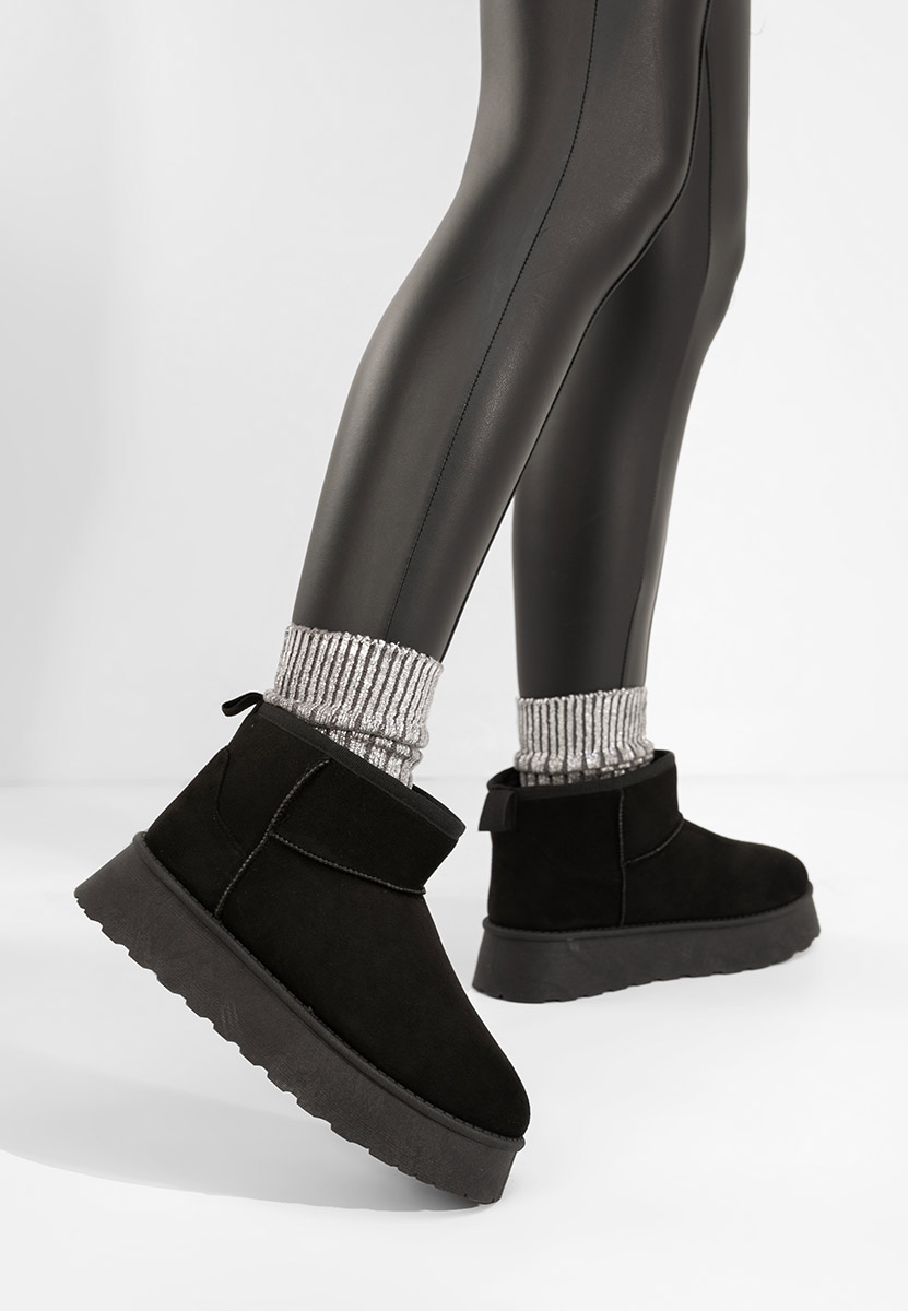 Czarne śniegowce damskie Shayne