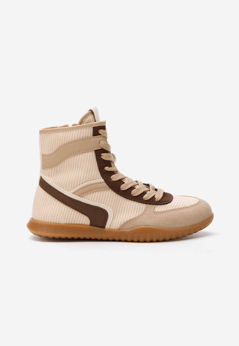 Khaki trampki wysokie damskie Daine