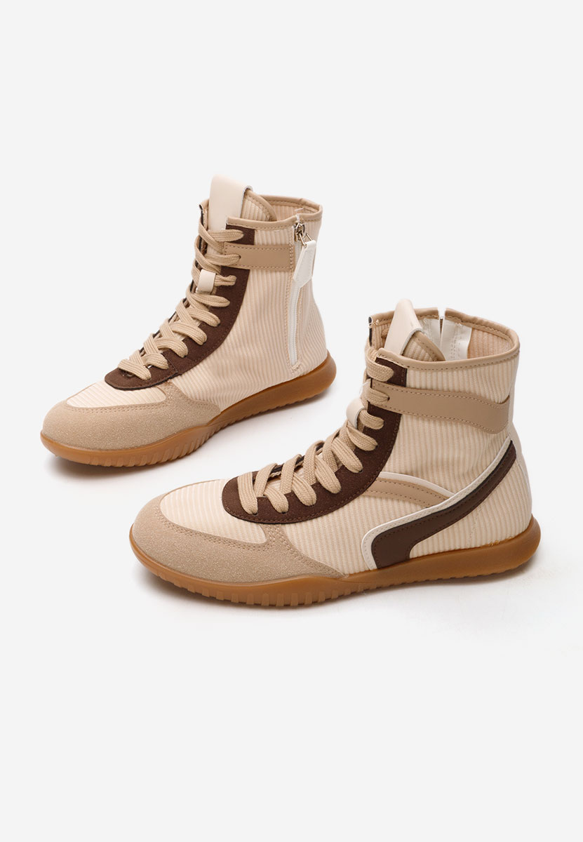 Khaki trampki wysokie damskie Daine