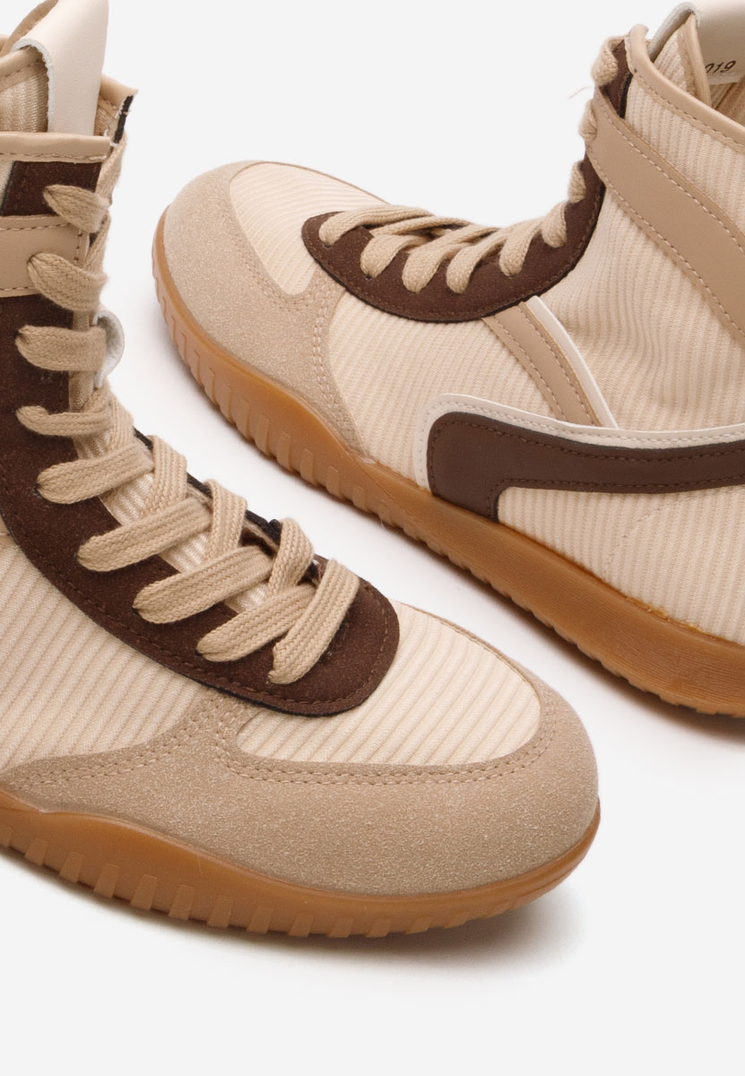 Khaki trampki wysokie damskie Daine