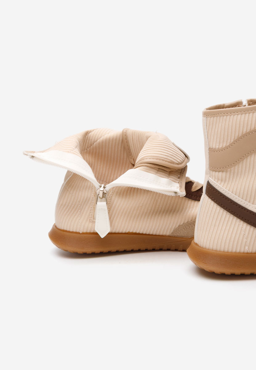 Khaki trampki wysokie damskie Daine