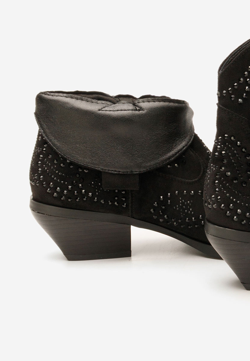 Czarne kowbojki damskie Ninna