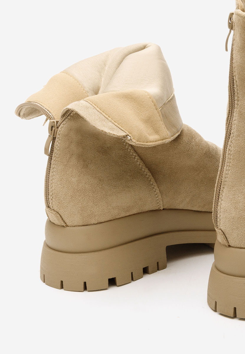 Khaki kozaki damskie Semika