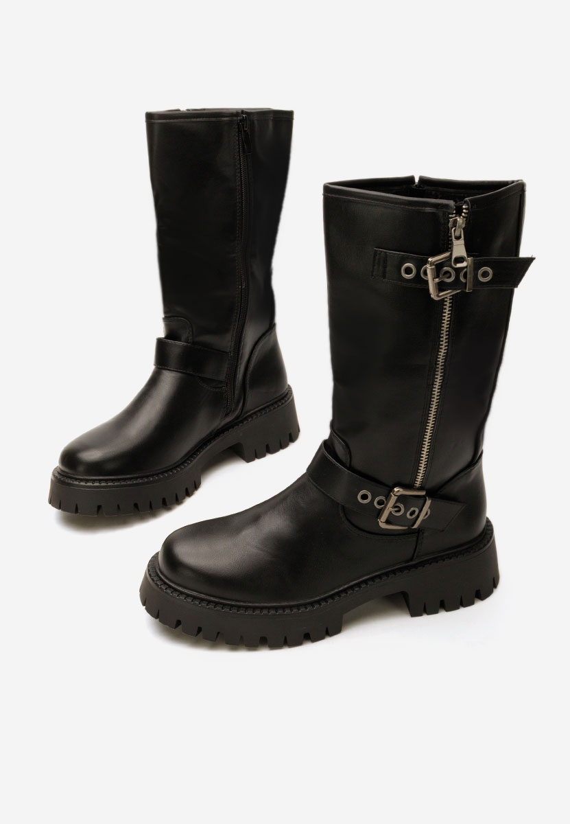 Czarne kozaki damskie Floriva