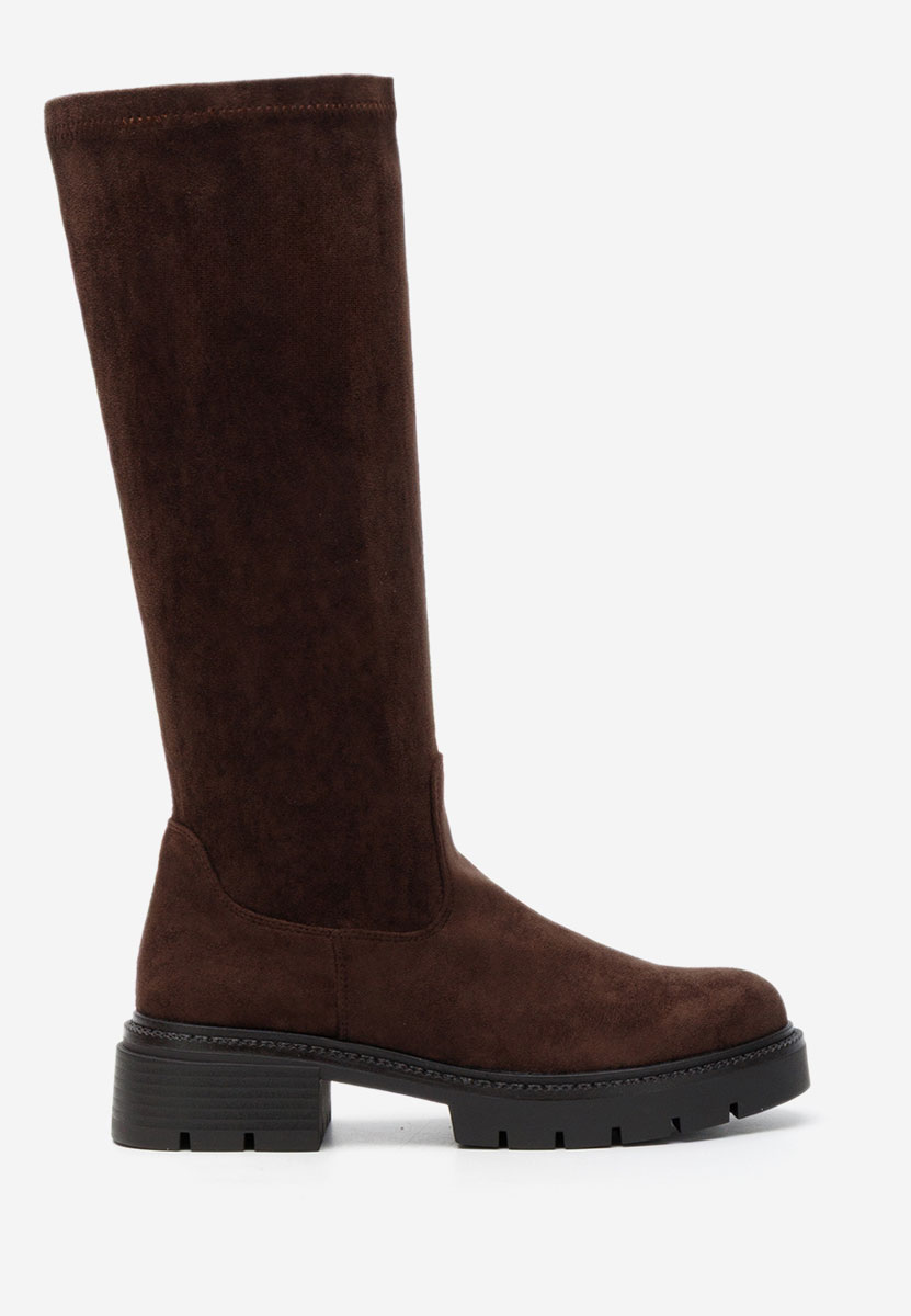 Brązowe kozaki damskie Nicoua