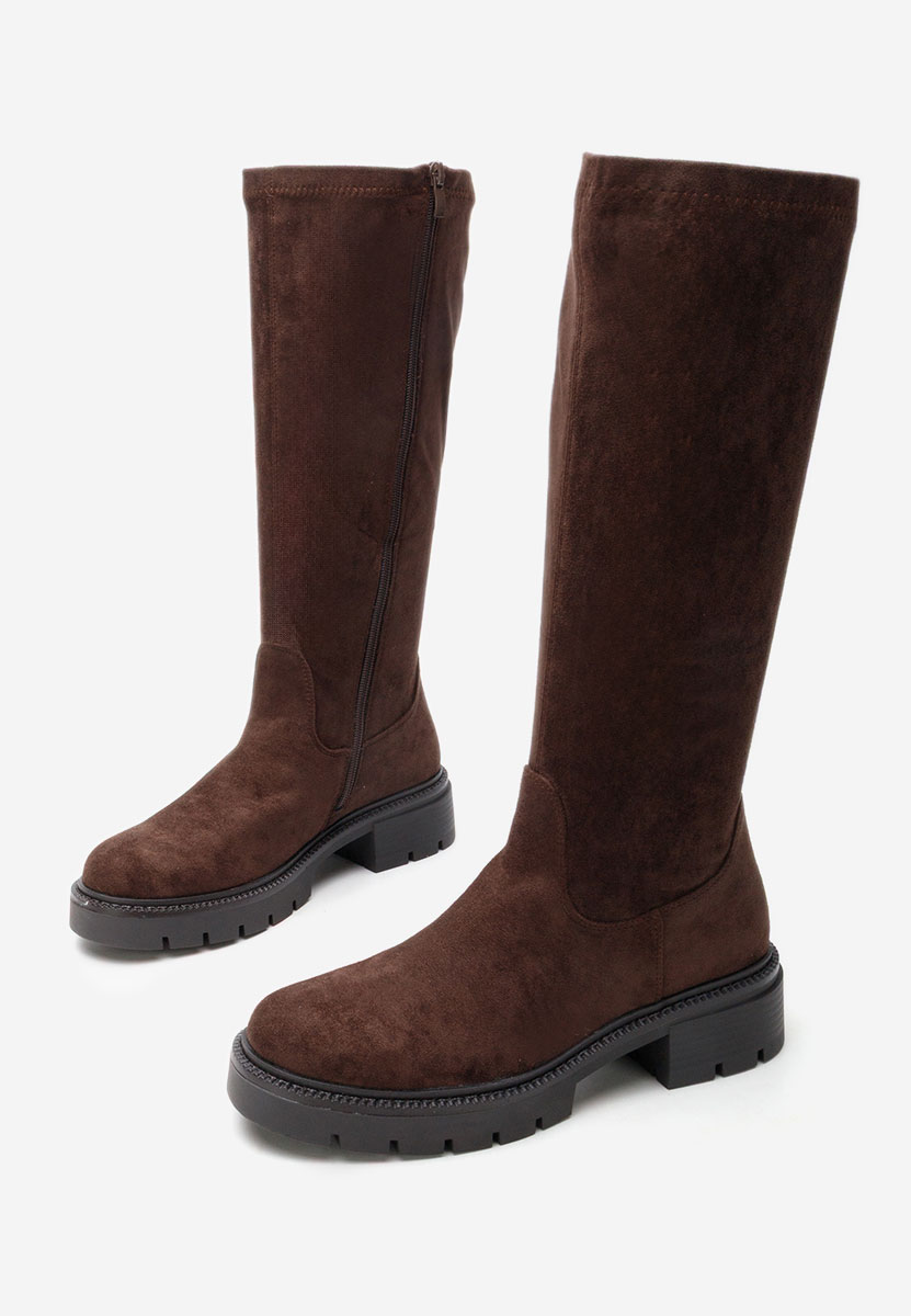 Brązowe kozaki damskie Nicoua