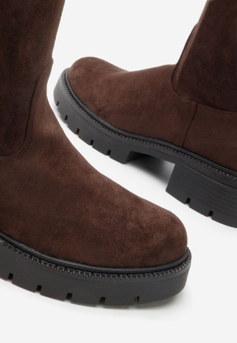 Brązowe kozaki damskie Nicoua