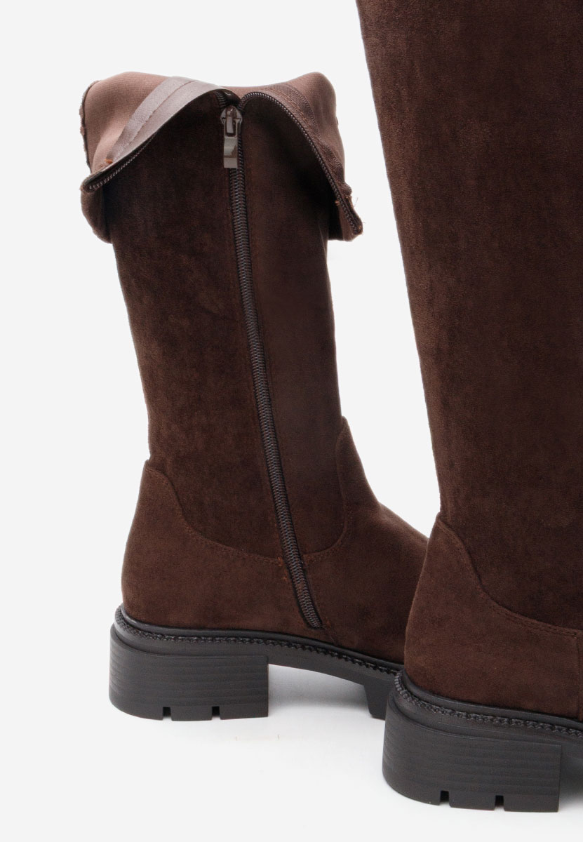 Brązowe kozaki damskie Nicoua