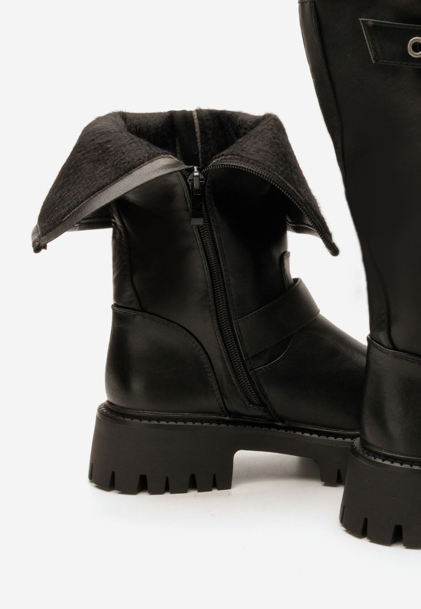 Czarne kozaki damskie Floriva