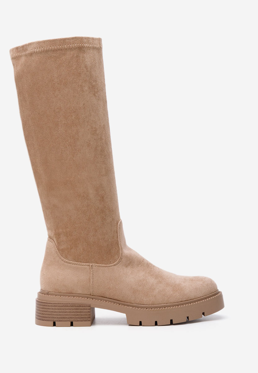 Khaki kozaki damskie Nicoua