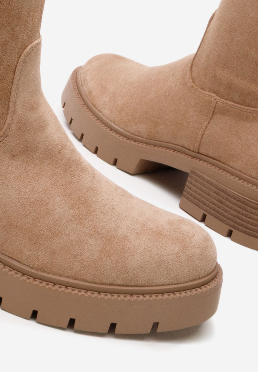 Khaki kozaki damskie Nicoua