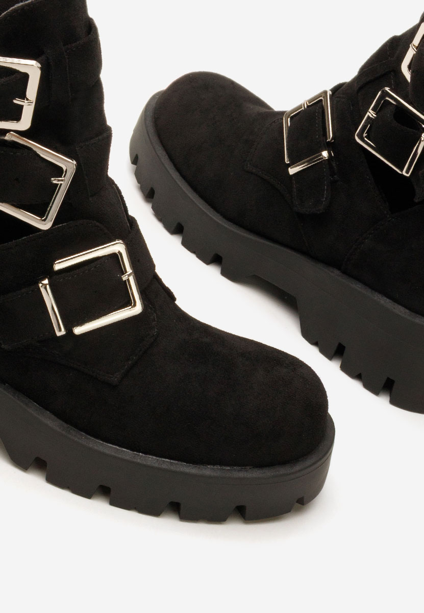 Czarne buty jesienne damskie Audrie