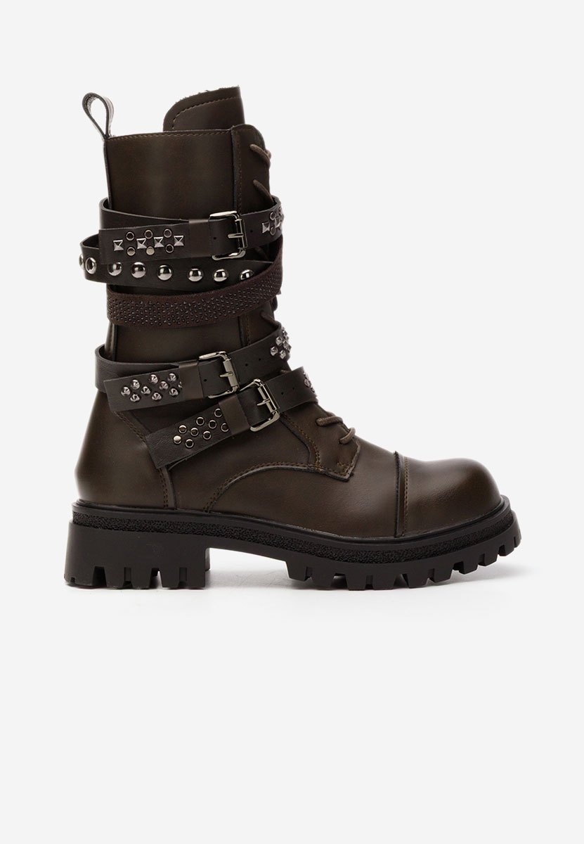 Brązowe kozaki damskie Dominia Brązowe kozaki damskie Dominia