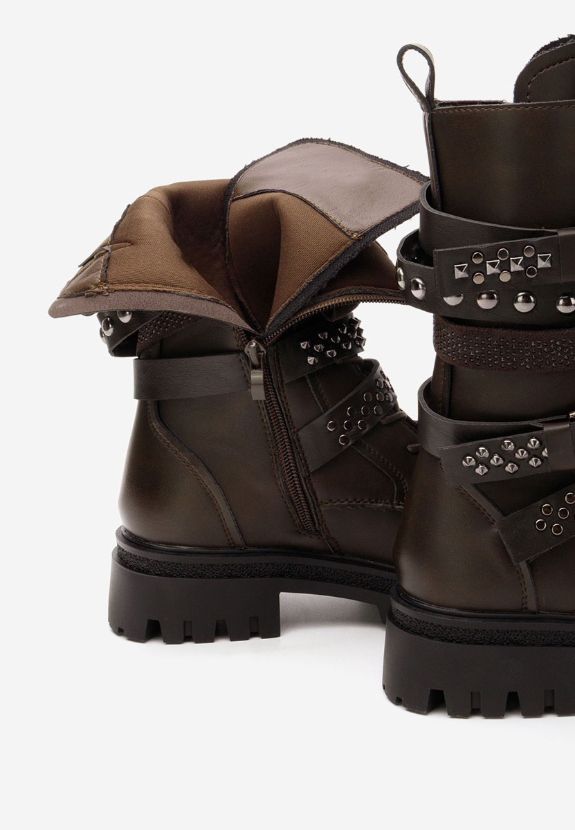 Brązowe kozaki damskie Dominia Brązowe kozaki damskie Dominia